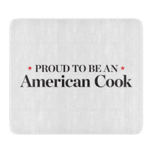 Stolz, ein amerikanischer Koch zu sein Schneidebrett