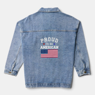 Stolz, ein amerikanischer Patriot zu sein, USA-Fla Jeansjacke