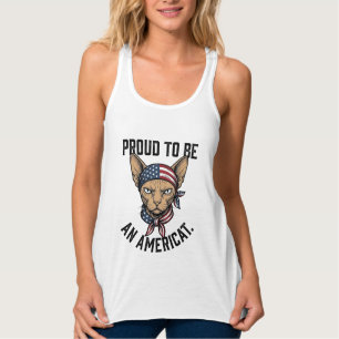 Stolz, ein amerikanischer patriotischer Katzenshir Tank Top