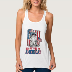 Stolz, ein amerikanischer patriotischer Katzenshir Tank Top