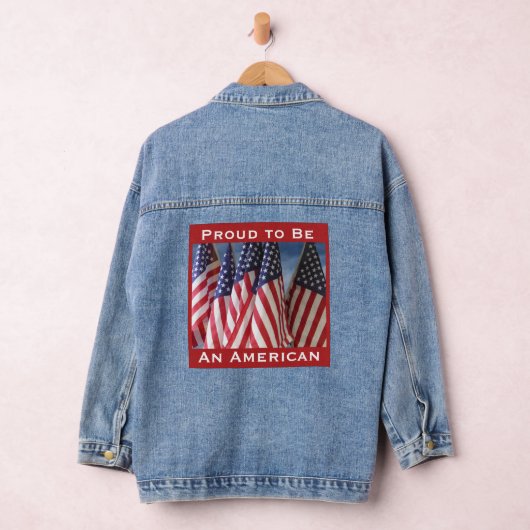 Stolz, ein amerikanisches Flaggen rotes weißes Bla Jeansjacke (Hangar)