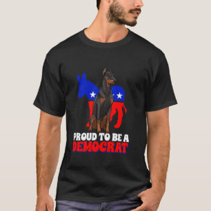 Stolz, ein demokratischer Hund Dobermann USA T-Shirt
