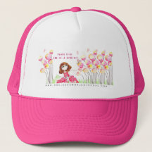 Stolz, ein einzigartiges Ich in Rosa Kappe zu sein