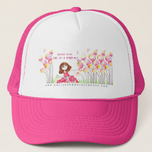 Stolz, ein einzigartiges Ich in Rosa Kappe zu sein