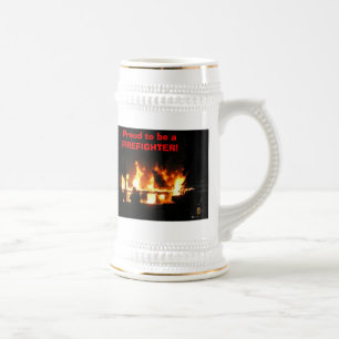 Stolz, ein FEUERWEHRMANN zu sein! Stein Bierglas