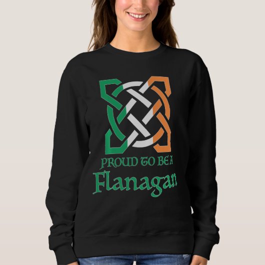 Stolz, ein Flanagan Celtic Knot St Patrick's Da zu Sweatshirt (Vorderseite)