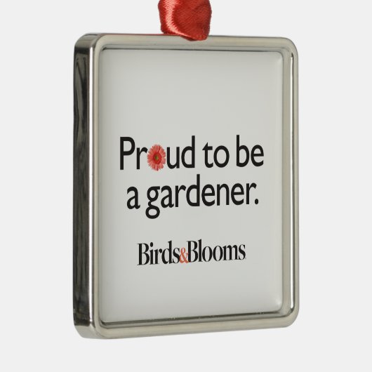 Stolz, ein Gärtner zu sein Silbernes Ornament (Rechts)