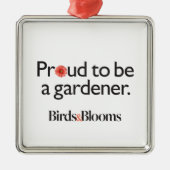 Stolz, ein Gärtner zu sein Silbernes Ornament (Vorne)