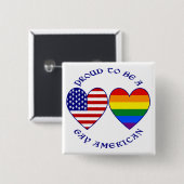 Stolz, ein homosexueller Amerikaner zu sein Button (Vorne & Hinten)