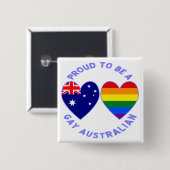 Stolz, ein homosexueller Australier zu sein Button (Vorne & Hinten)