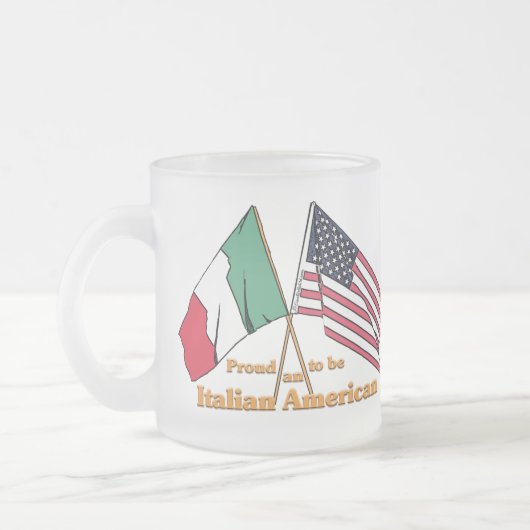 Stolz, ein Italienisch-Amerikanisches zu sein Mattglastasse (Links)
