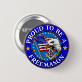 Stolz, ein Knopf des Maurer-2 zu sein Button (Vorne & Hinten)