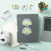 Stolz, ein Lehrer zu sein Retro Blau Grün Aufkleber (iPad Hülle)