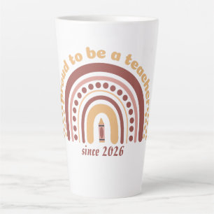 Stolz, ein Lehrer zu sein Retro Braun Orange Milchtasse