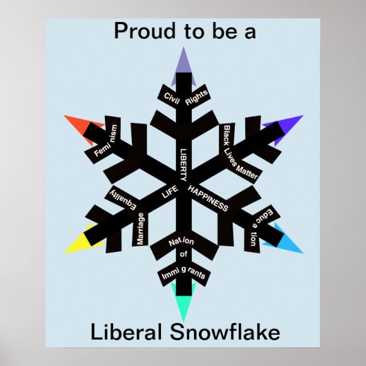 Stolz, ein liberales Snowflake-Poster zu sein Poster (Vorne)