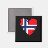 Stolz, ein norwegischer Vater Mutter Junge Kind co Magnet (Vorderseite/Rückseite)