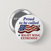 Stolz, ein Rechte-Extremist zu sein Button (Vorne & Hinten)