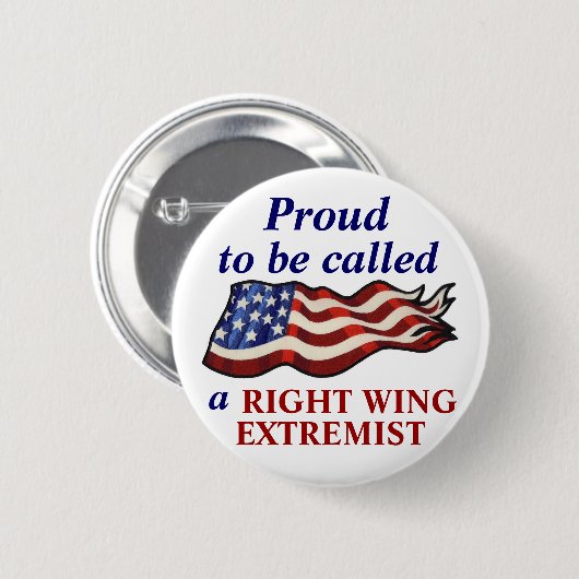 Stolz, ein Rechte-Extremist zu sein Button (Vorne & Hinten)