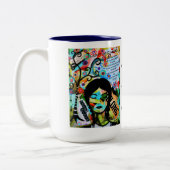 Stolz, ein Scholastican zu sein Zweifarbige Tasse (Links)