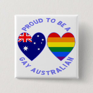Stolz, ein schwuler Australier zu sein Button