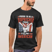 Stolz, ein Spediteur zu sein, stolz amerikanisch z T-Shirt (Vorderseite)