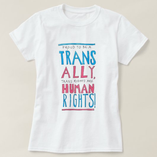 Stolz, ein Transport-Verbündeter zu sein T-Shirt (Design vorne)