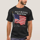 Stolz, ein US-Marinefresser mit US-Flagge zu sein T-Shirt (Vorderseite)