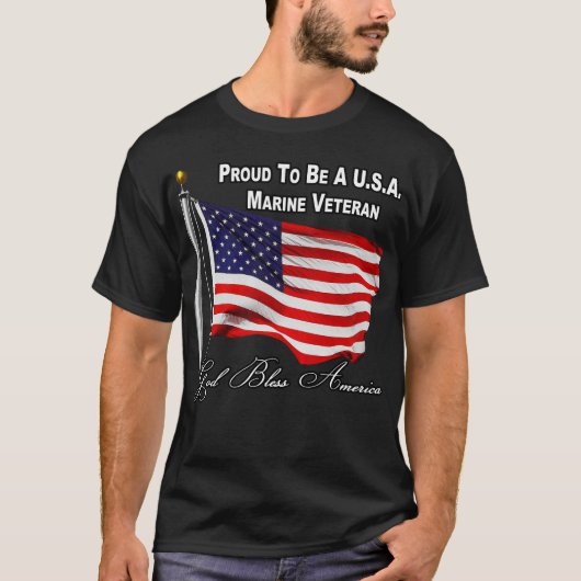Stolz, ein US-Marinefresser mit US-Flagge zu sein T-Shirt (Vorderseite)