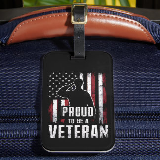 Stolz ein Veteran des amerikanischen Veteranentags Gepäckanhänger