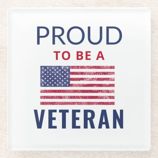 Stolz, ein Veteran Glass Untersetzer zu sein (Vorderseite)