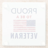 Stolz, ein Veteran Glass Untersetzer zu sein (Rückseite)