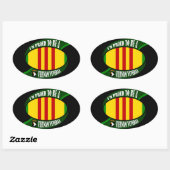 Stolz, ein Vietnam-Tierarzt zu sein Ovaler Aufkleber (Blatt)