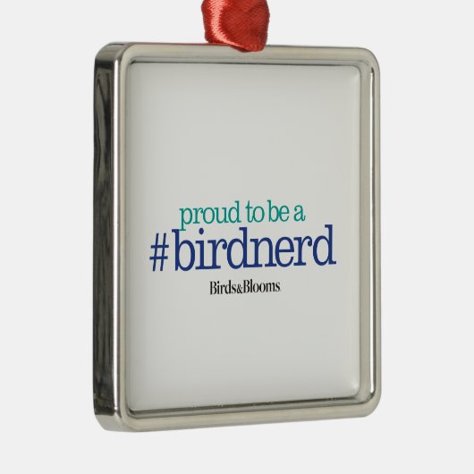 Stolz, ein Vogel-Nerd zu sein Silbernes Ornament (Rechts)