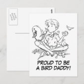 Stolz, ein Vogel-Papa zu sein Postkarte (Vorne/Hinten)