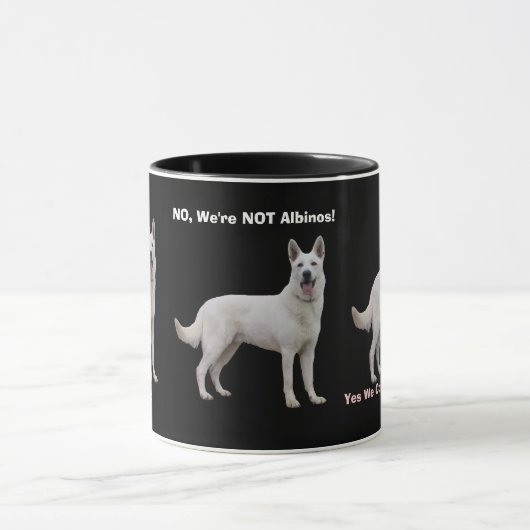Stolz, ein weißer Schäferhund zu sein! Tasse (Zentrum)