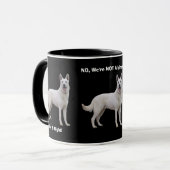 Stolz, ein weißer Schäferhund zu sein! Tasse (Vorderseite Links)