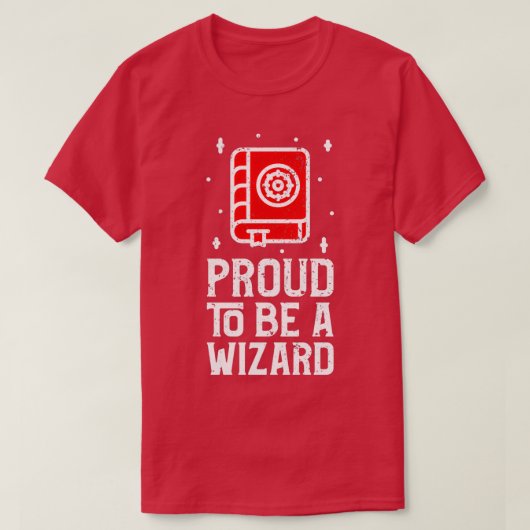 Stolz, ein Zauberer rot zu sein T-Shirt (Design vorne)