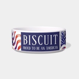Stolz, eine amerikanische Flagge zu sein Napf