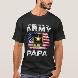 Stolz, eine Armee Papa mit amerikanischem Flag Ges T-Shirt