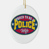 Stolz, eine Polizei-Ehefrau zu sein Keramikornament (Rechts)
