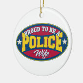Stolz, eine Polizei-Ehefrau zu sein Keramikornament (Links)