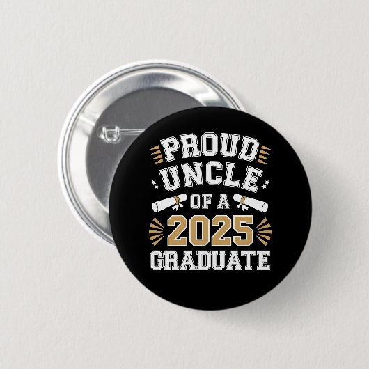 Stolz eines Abschlusses der Klasse 2025 Button (Vorne & Hinten)