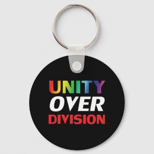 Stolz "Einheit über Division", lgbtq, lgbt schwarz Schlüsselanhänger