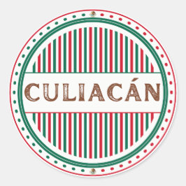 Stolz-Emblem der Stadt Culiacan – Mexikanische Ide Runder Aufkleber