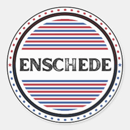 Stolz-Emblem der Stadt Enschede – Niederländische Runder Aufkleber