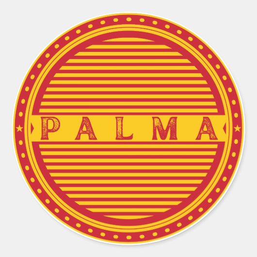 Stolz-Emblem der Stadt Palma – Spanische Identität Runder Aufkleber (Vorderseite)