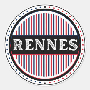 Stolz-Emblem der Stadt Rennes – Französische Ident Runder Aufkleber
