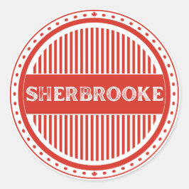 Stolz-Emblem der Stadt Sherbrooke – Kanadische Ide Runder Aufkleber