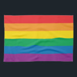 Stolz | Farbige Regenbogenkonstruktion Geschirrtuch<br><div class="desc">Stolz | Farbige Regenbogenkonstruktion | Grafikdesign von Tintin Timén</div>