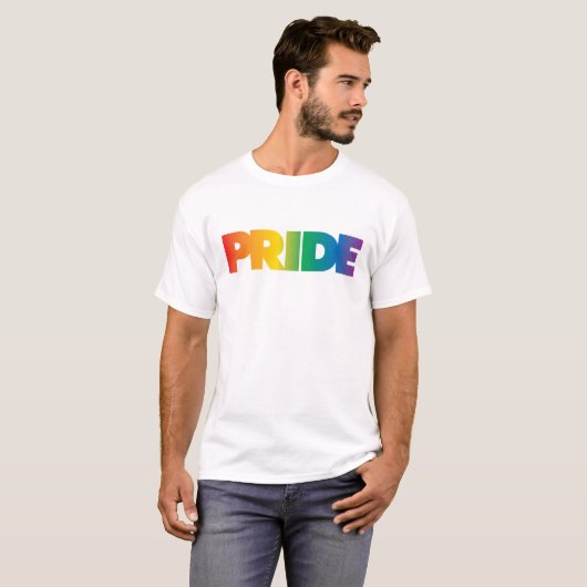 Stolz | Farbige Regenbogenkonstruktion T-Shirt (Vorne ganz)